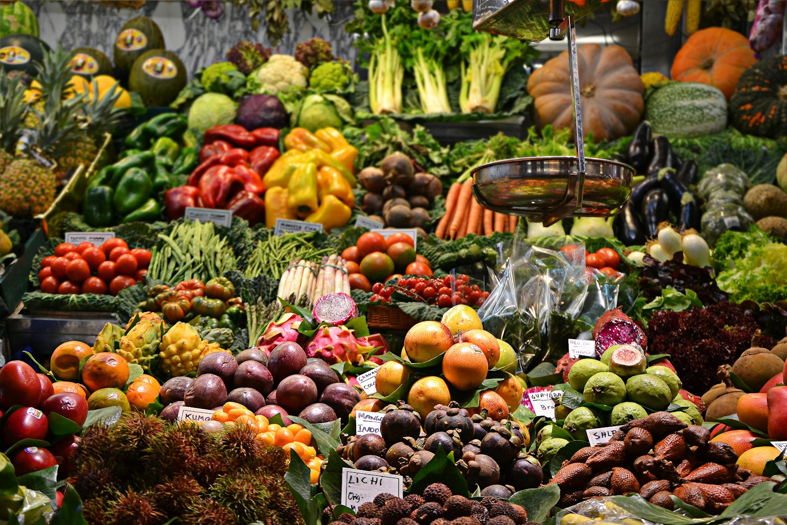 Fresh produce at the farmers market